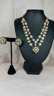 Kundan and moissanite stone with necklace