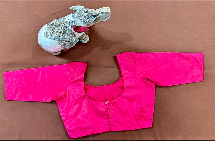 Pink silk blouse