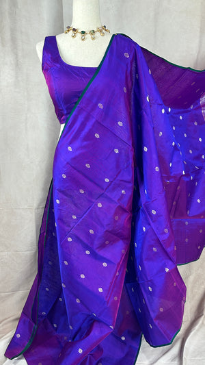 Chanderi pure silk saree with stitched blouse