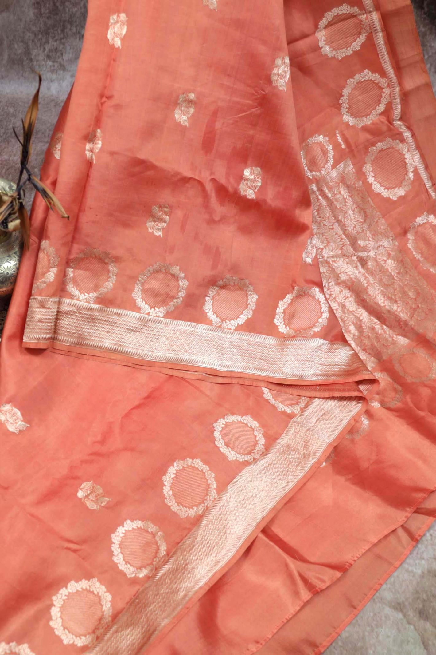 Soft katan pure silk saree with stitched blouse