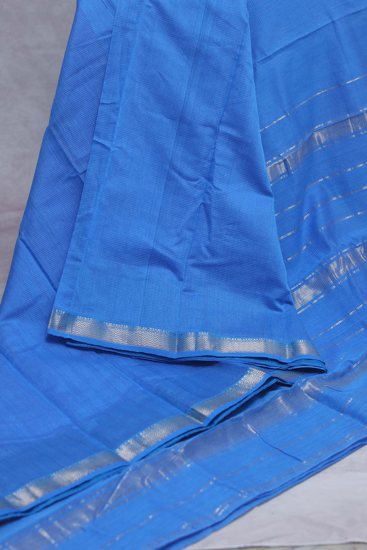 Mangalgiri cotton silk saree with brocade designer blouse