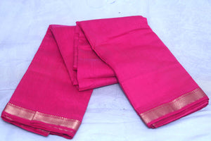 Mangalgiri cotton silk saree with long sleeve cooton designer blouse