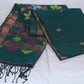 Handloom linen saree jamdani pallu, with BP