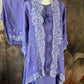 Silk kurti set with organza shrug