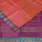 Peach and blue Combo  Kanchivaram saree with stitched blouse