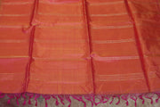 Yellow and Pink combo  Kanchivaram saree with stitched blouse