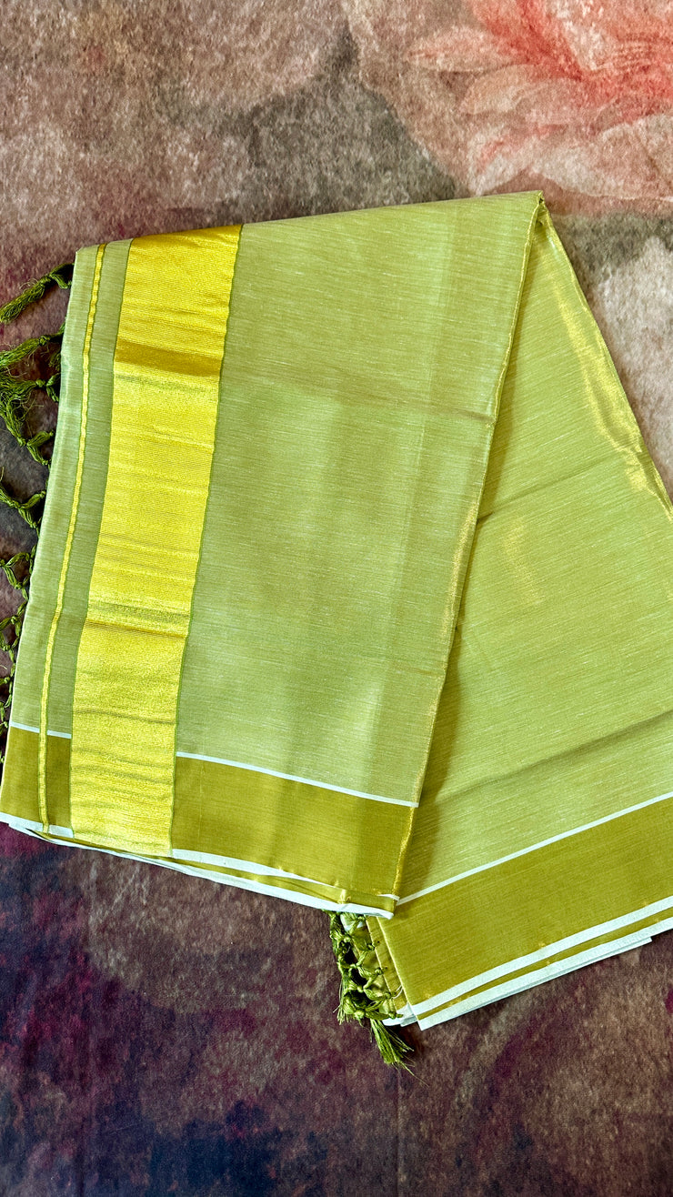 Green Tissue set saree