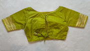 Light green banarsi silk brocade blouse