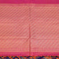 Handwoven Blue and orange pink pure silk kanchivaram silk saree with stitched blouse