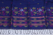 Handloom linen saree jamdani pallu, with BP