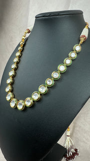 Kundan and meenakari necklace