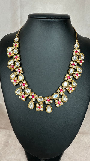 Kundan and meenakari necklace