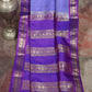 Light blue and Purple Combo Kanchivaram saree with stitched blouse