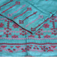 Pure tussar silk saree with kutch work, stitched blouse