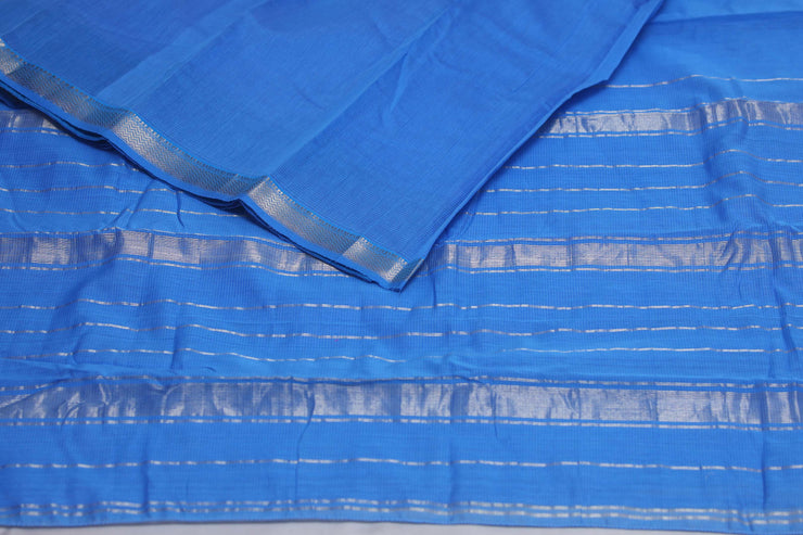 Mangalgiri cotton silk saree with brocade designer blouse