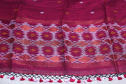 Handloom linen saree jamdani pallu, with BP