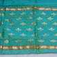 Light green double shaded pure handloom chanderi silk saree with stitched blouse