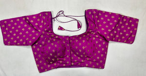 Magenta banarsi silk brocade blouse