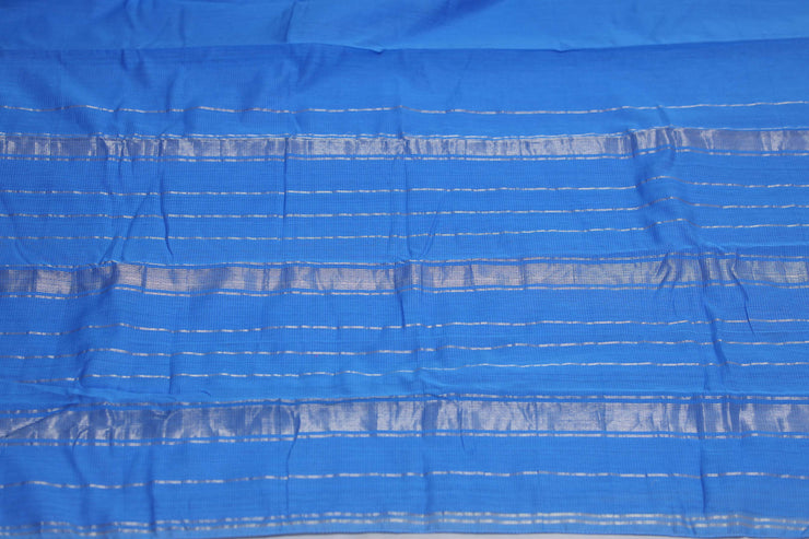 Mangalgiri cotton silk saree with brocade designer blouse