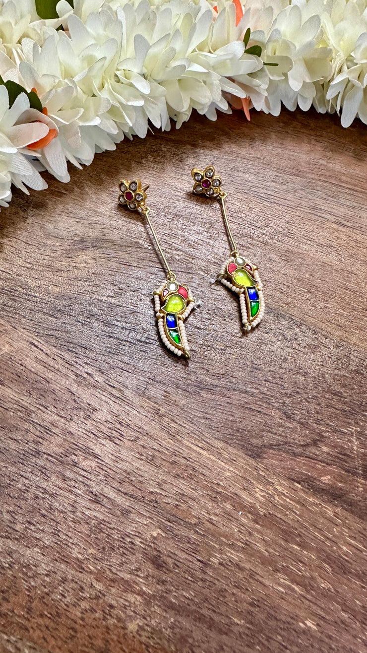 kemp stone and kundan earrings