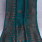 Bottle Green dupion pure silk saree with stitched blouse