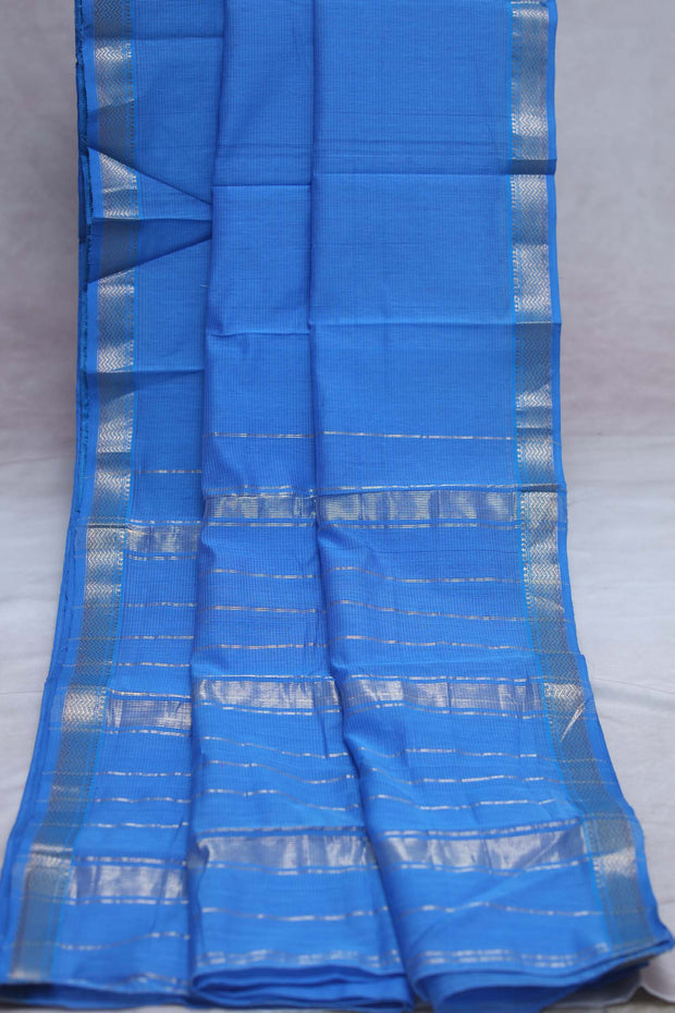 Mangalgiri cotton silk saree with brocade designer blouse