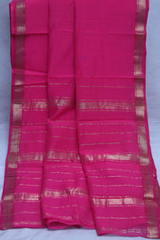 Mangalgiri cotton silk saree with long sleeve cooton designer blouse