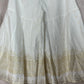 White Banarsi short top with gharah and dupatta