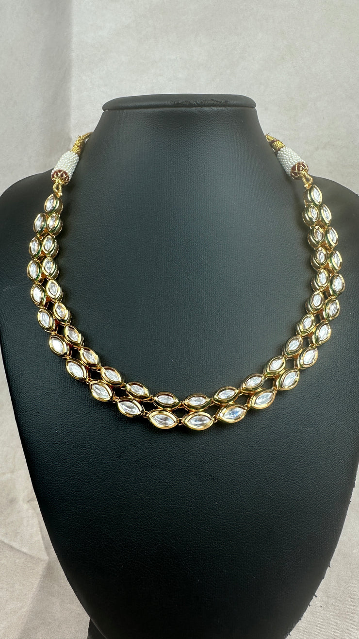 Kundan and meenakari necklace