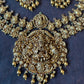 Antique finish lakshmi necklace with earring