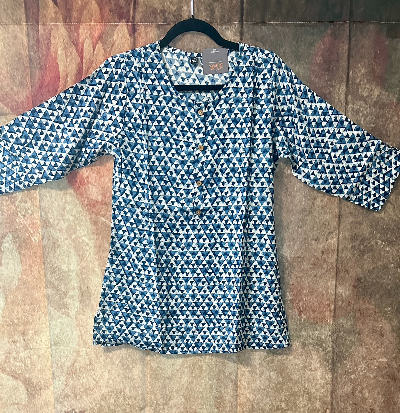 Short kurti with Indigo print