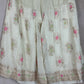 Off white chikankari short kurti with banarsi ghararh and dupatta