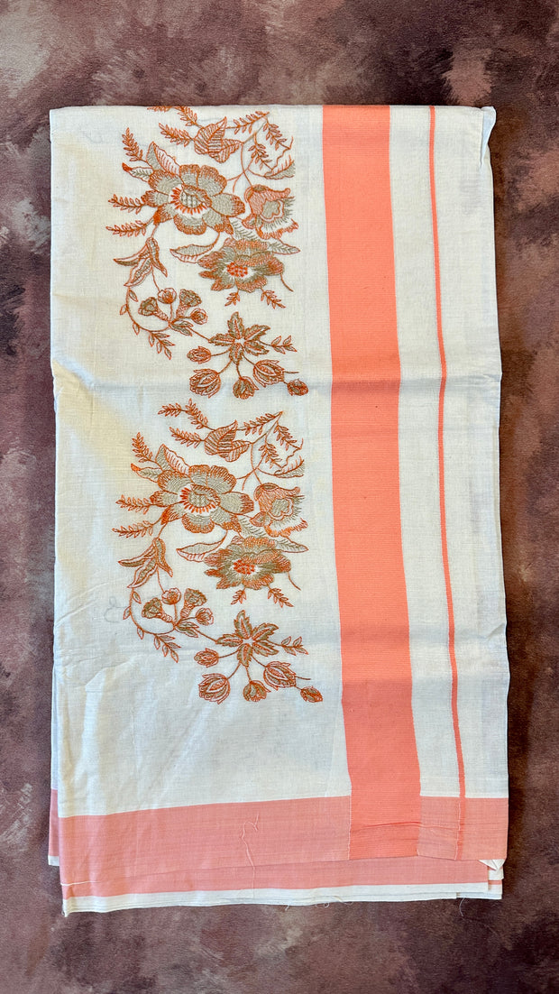 Set saree with thread embroidery