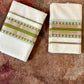 Olive green and rose gold zari weave set mundu