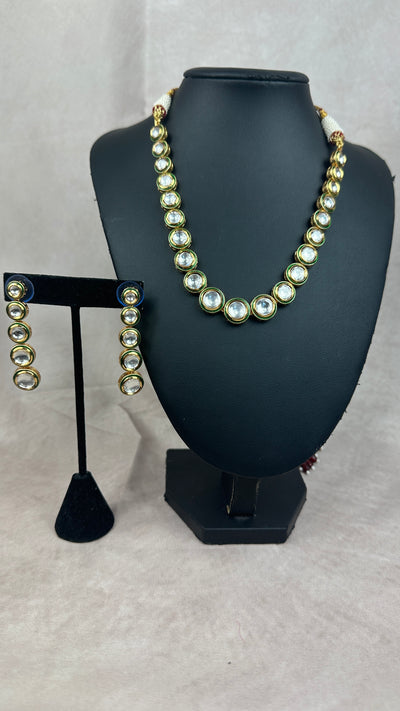 Kundan and meenakari necklace