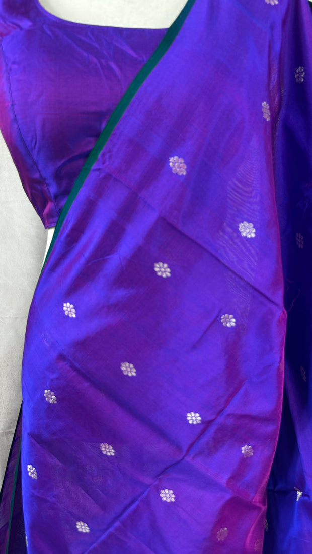 Chanderi pure silk saree with stitched blouse