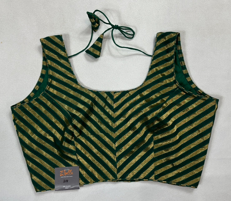 Green sleeveless blouse