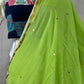 Light weight handwoven Cotton saree with sequins and designer blouse