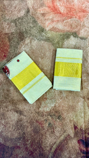 Tissue set mundu with theyyam embroidery