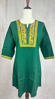 Green short kurti