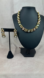 Kundan and meenakari necklace