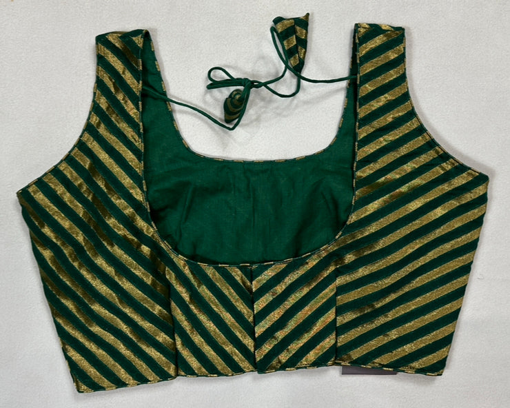 Green sleeveless blouse