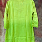 Light Green ombre chikankari short kurti