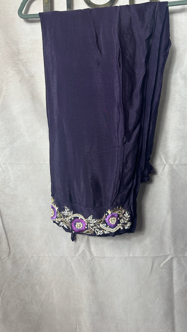 Purple kaftan with palazzo