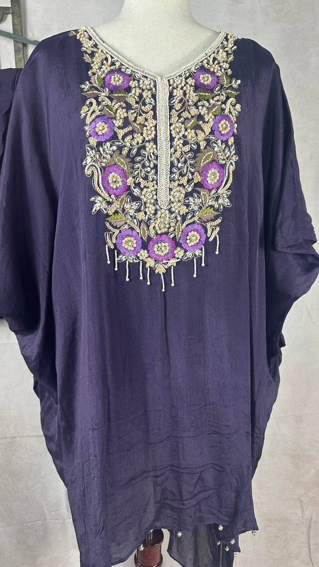 Purple kaftan with palazzo