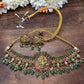 Nakshi lakshmi necklace with Kundan, kemp stone and earring