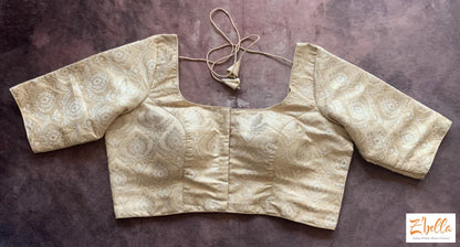 Gold Brocade Silk Blouse Blouse