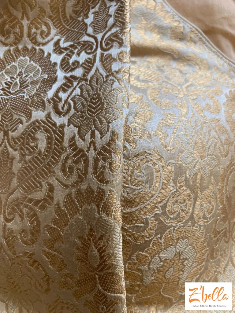 Gold Brocade Silk Blouse Blouse