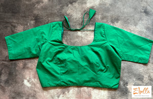 Green Cotton Blouse Blouse