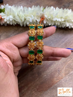 Green Stone Bangles - 2.6 Bangles